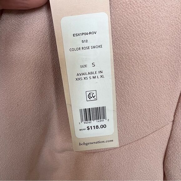 BCBGeneration Women's Tuxedo Blazer Jacket NWT Rose Smoke Pink Size Small - Picture 11 of 13
